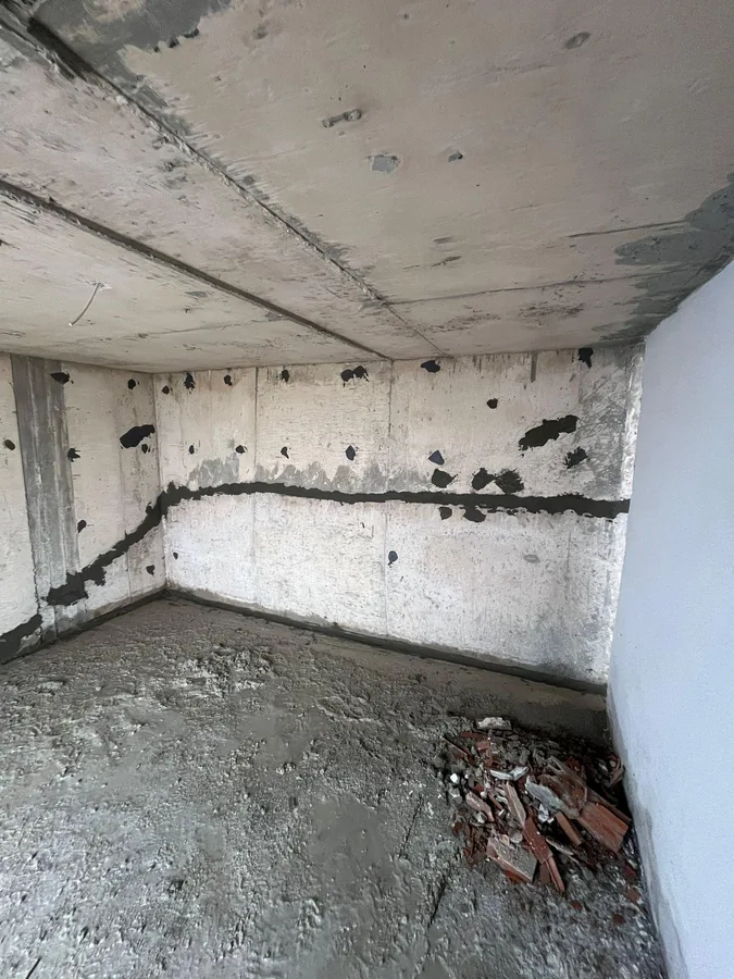 Bodrum kat köşe ve tavan birleşiminde tamir